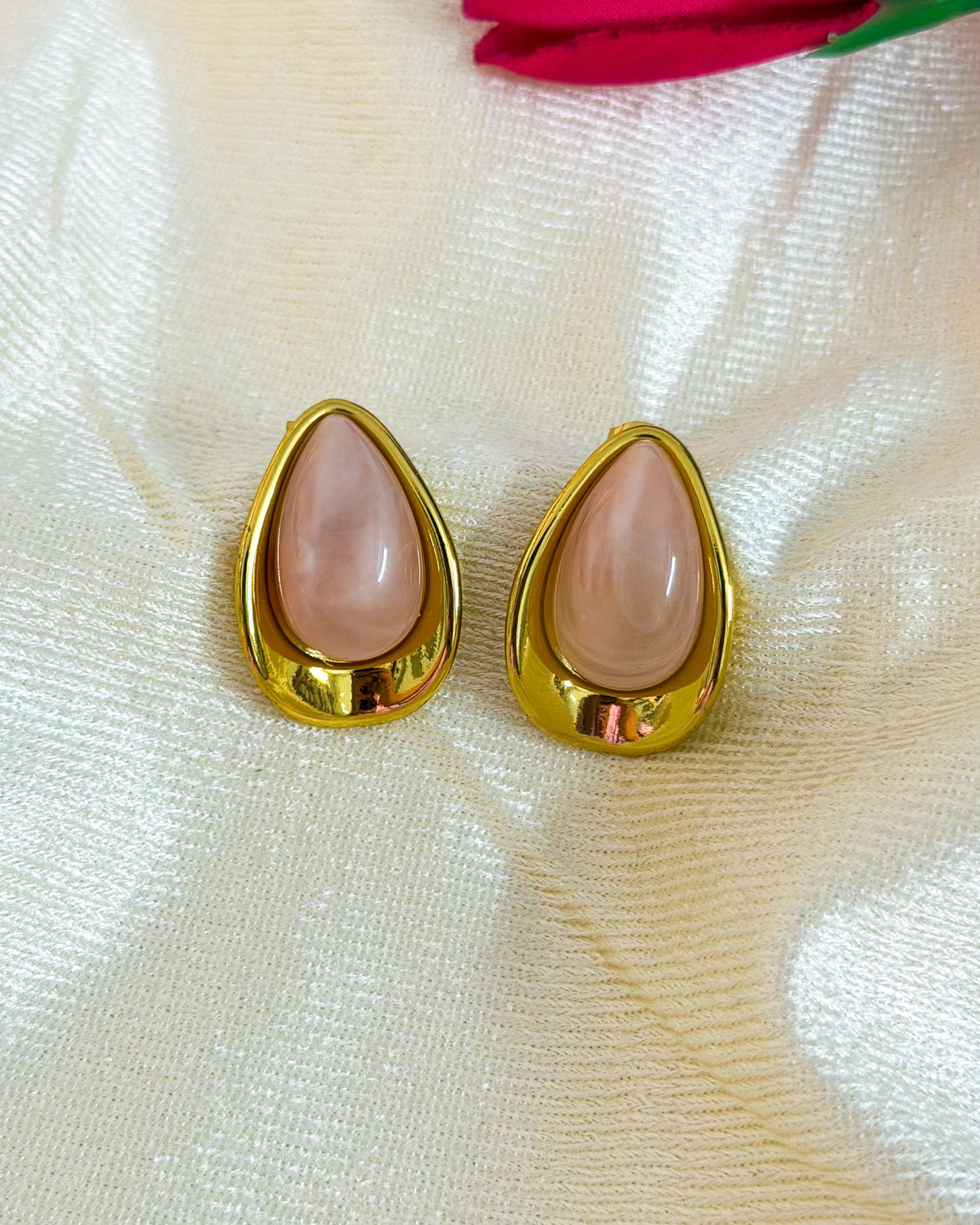 Enamel drop earrings