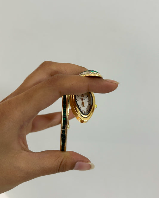 Premium green serpent watch