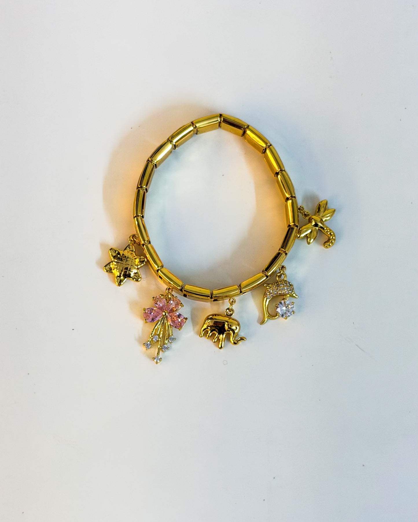 Pink bunch , Italian charm, bracelets
