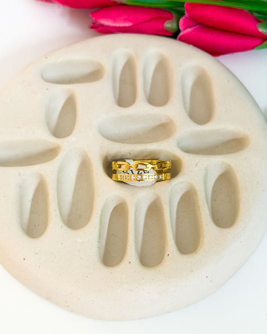Layered link ring
