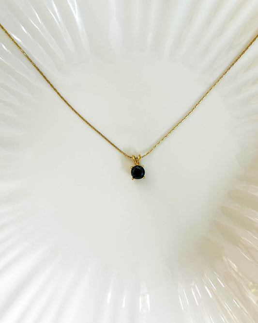 Black stone necklace