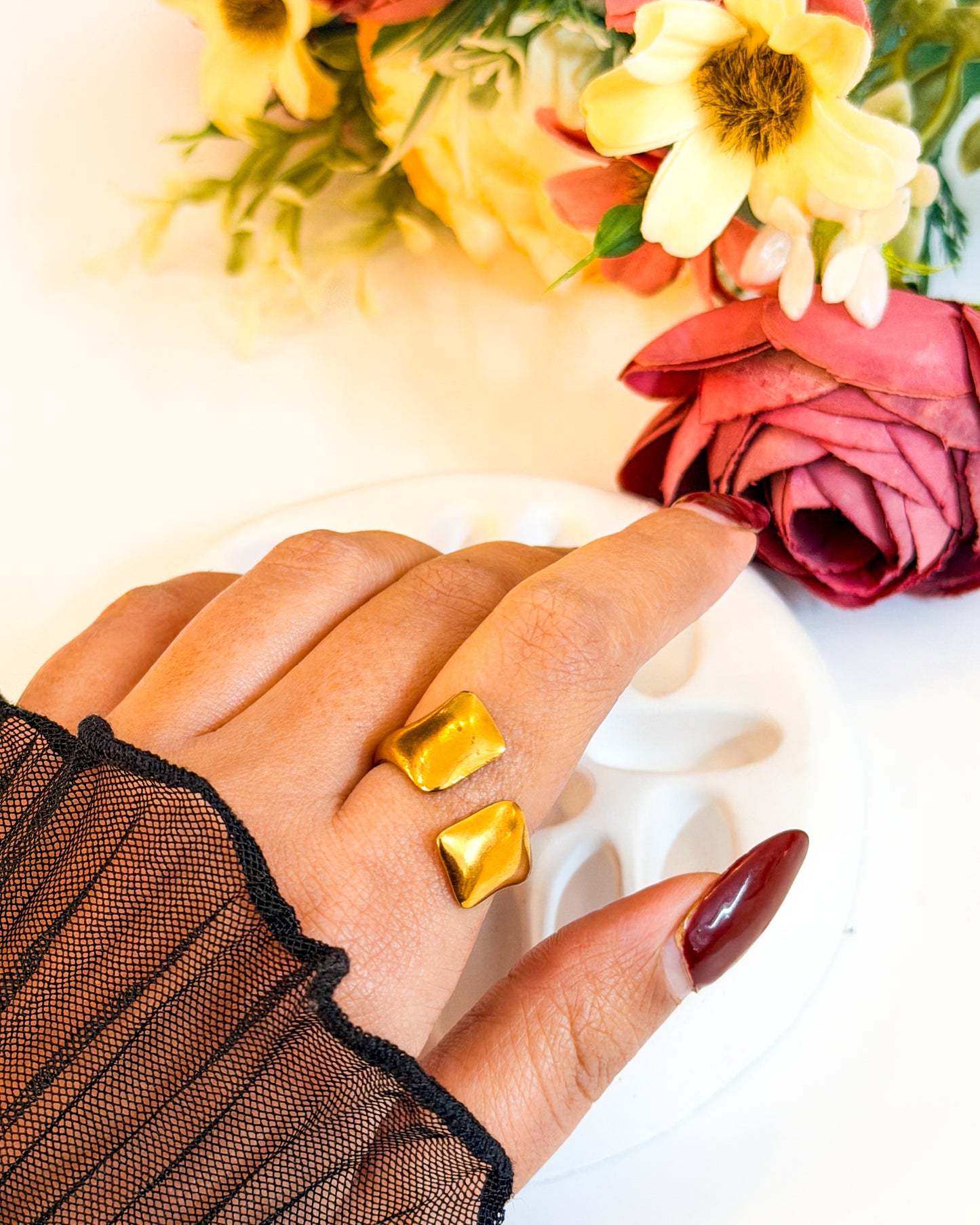 Double square Adjustable ring