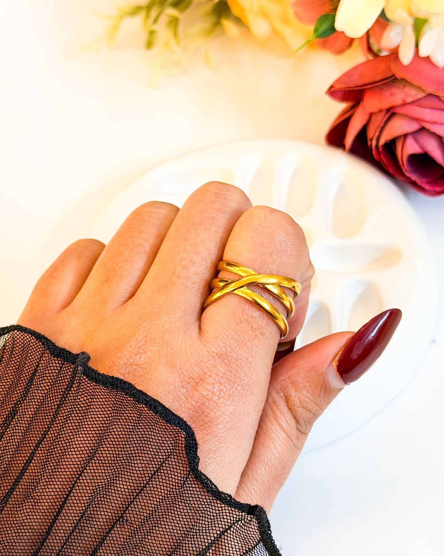 Crossroads Adjustable ring