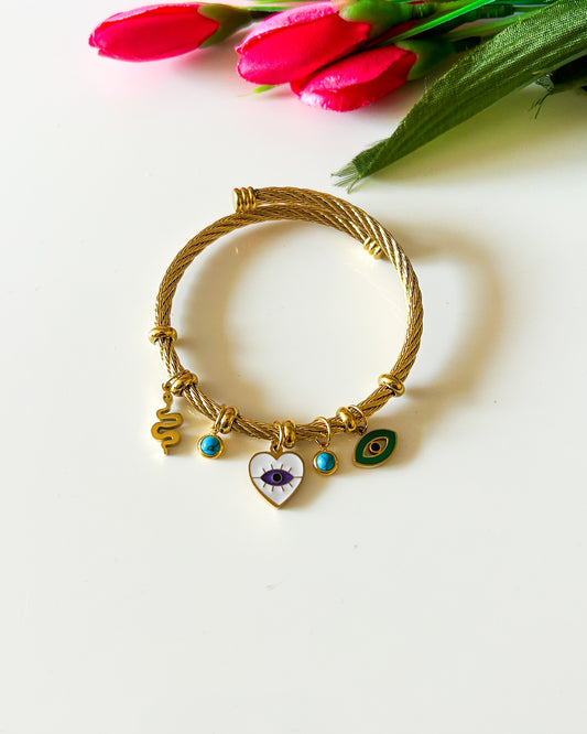 Adjustable evileye bracelet