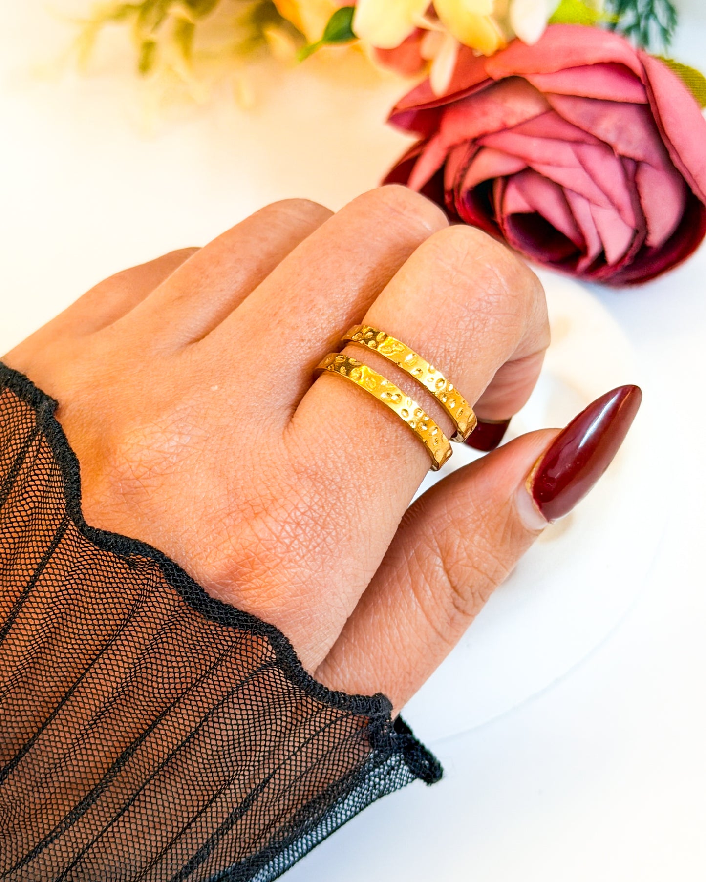 Double band Adjustable ring