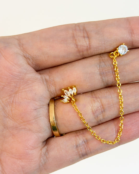 Lotus Link Chain Studs (Ball Back)