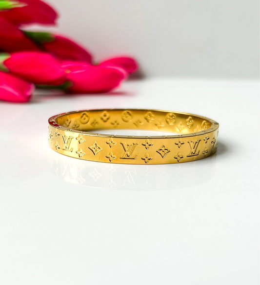 LV Enamel thin wrist bracelet