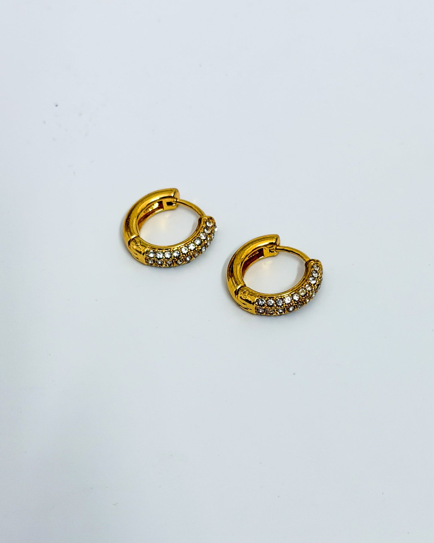 Small huggies with loaded studs