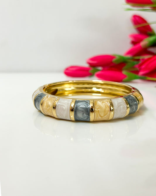 Brown grey white Italian bracelet
