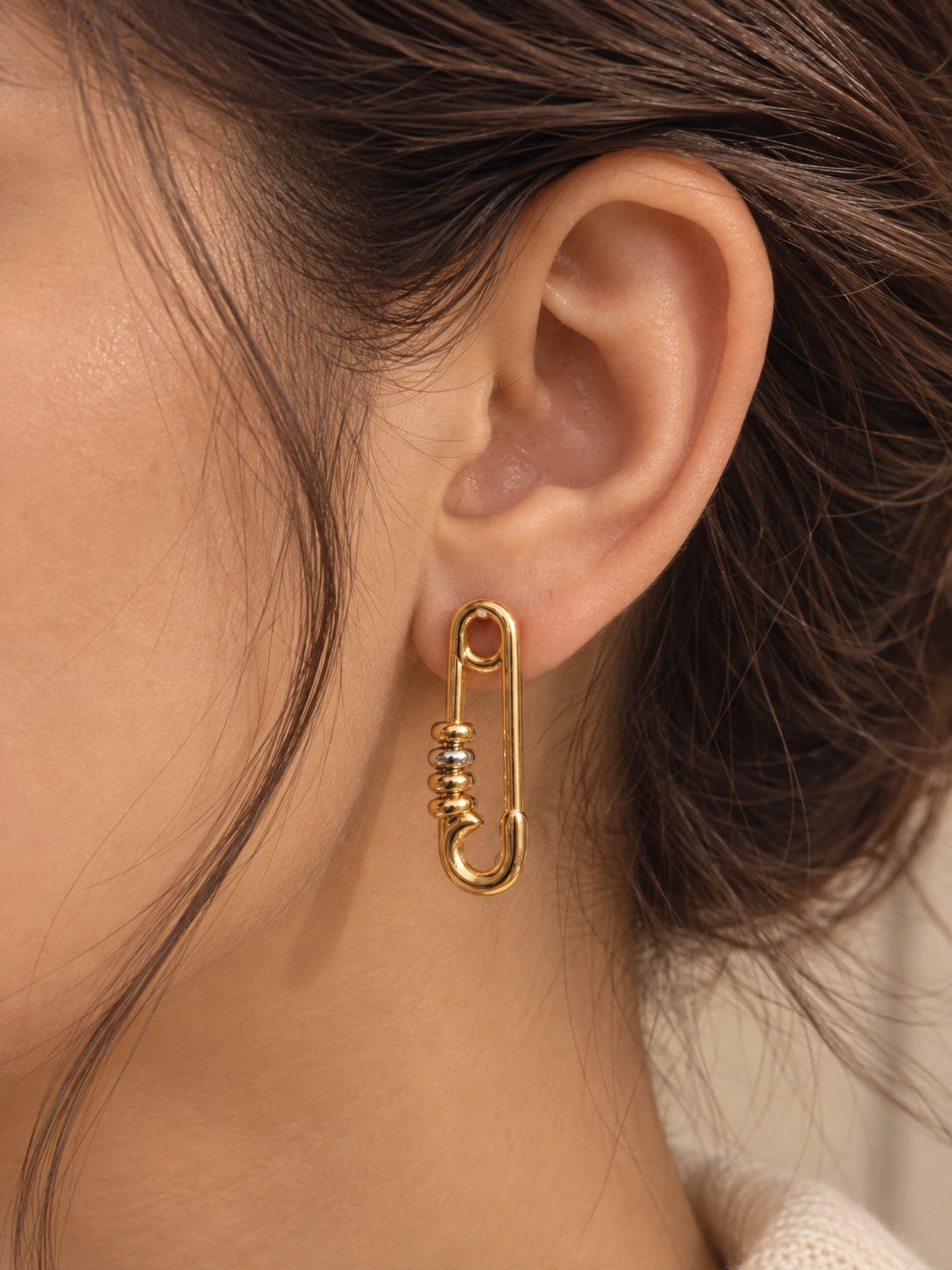 Adaa Safety Pin Earrings
