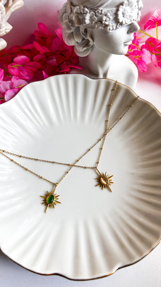 Sun stone necklace