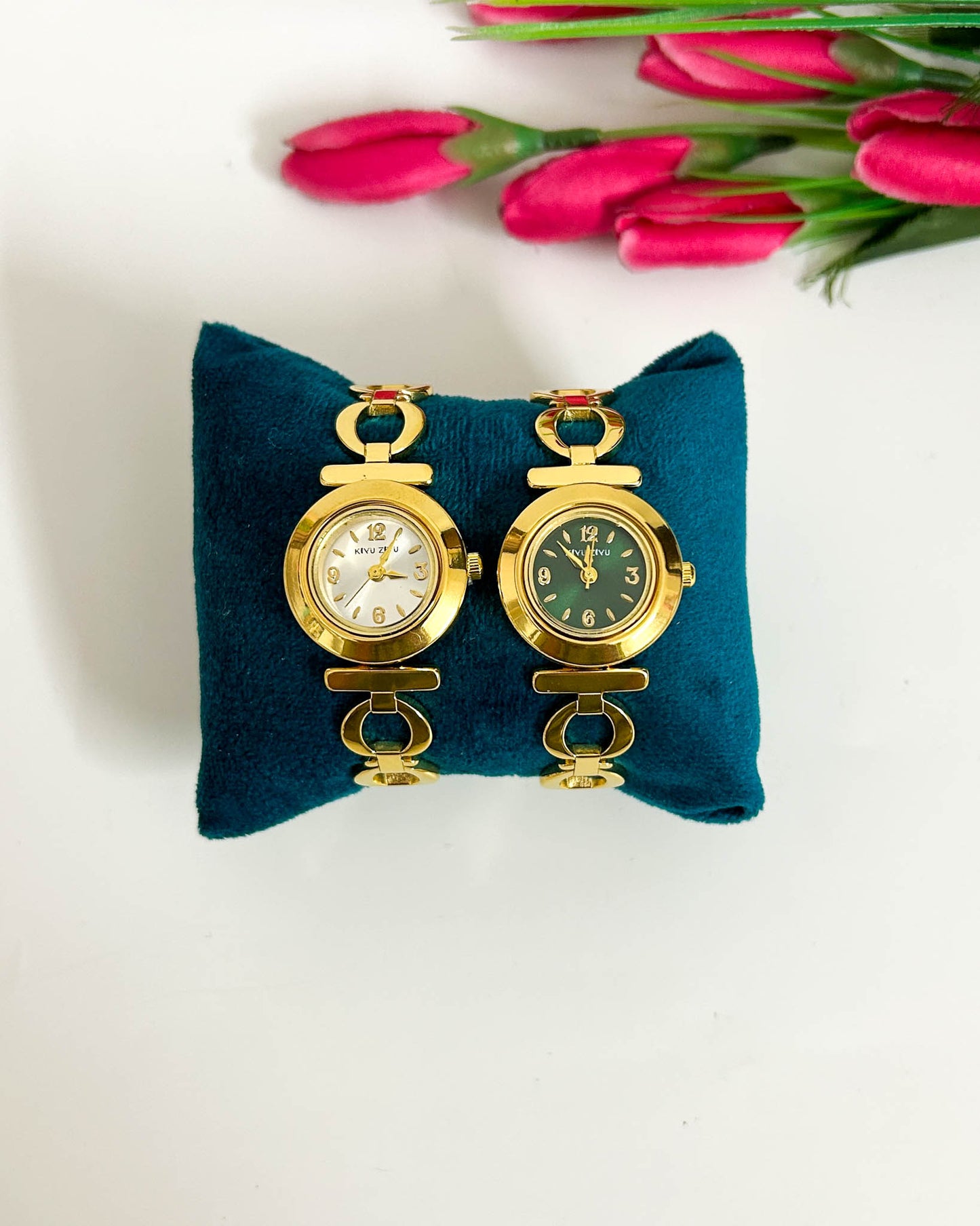 Vintage link thin wrist baby size watch