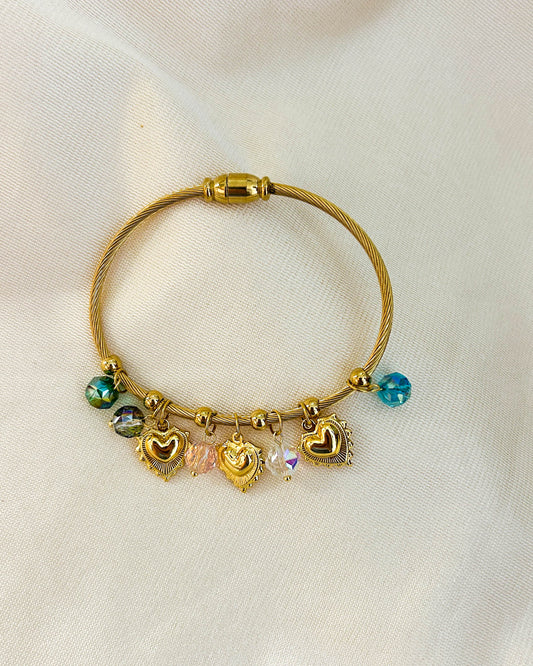 Magnetic charm Bracelet hearts