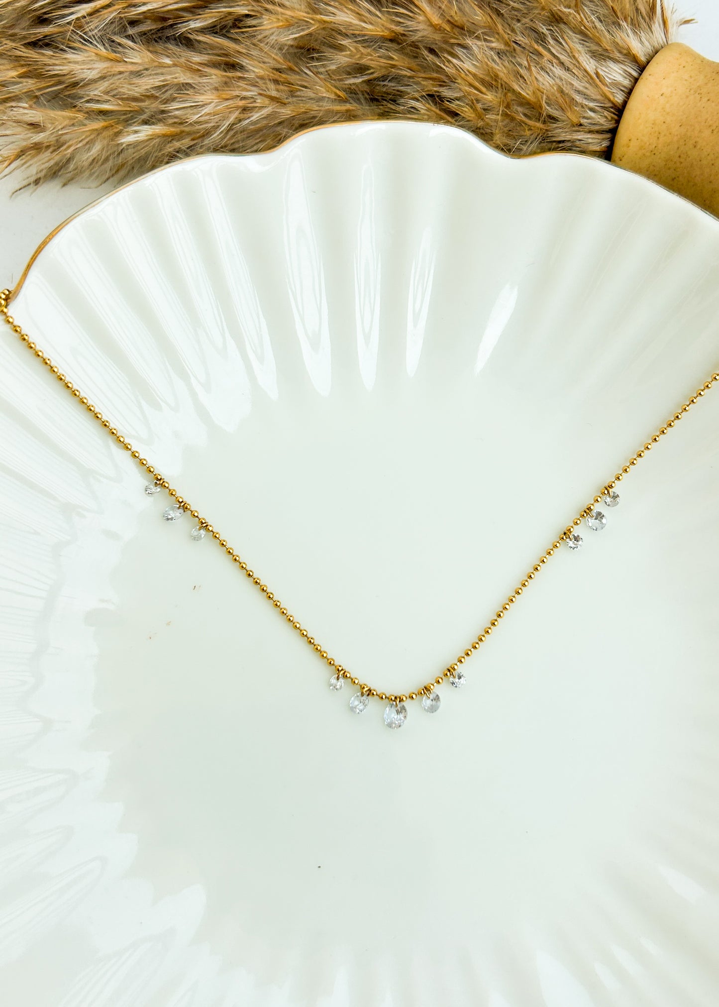 Crystal charm necklace