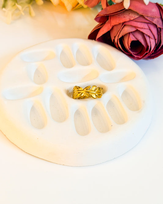 Palm leaf Adjustable ring