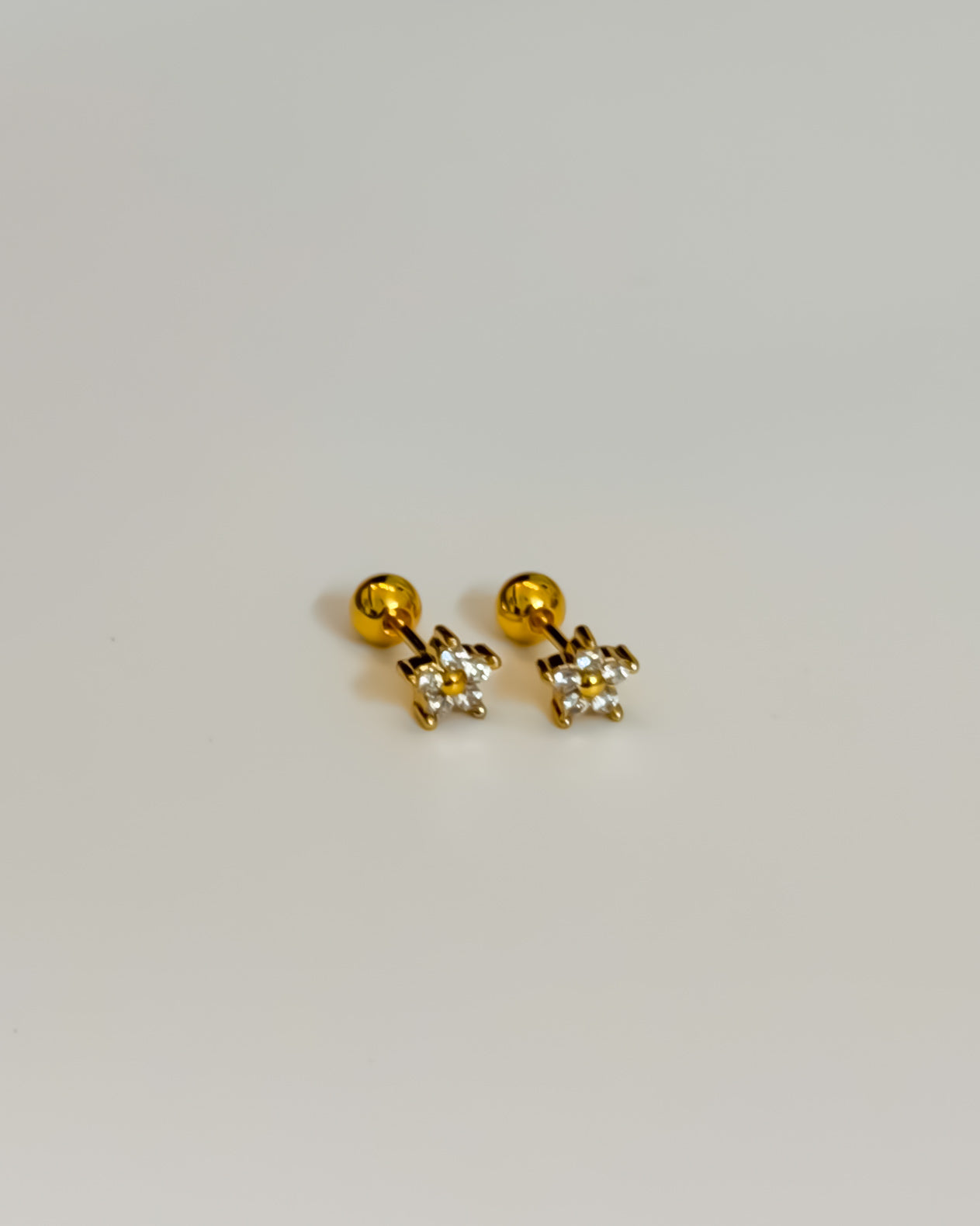 5 petal floral ballback studs
