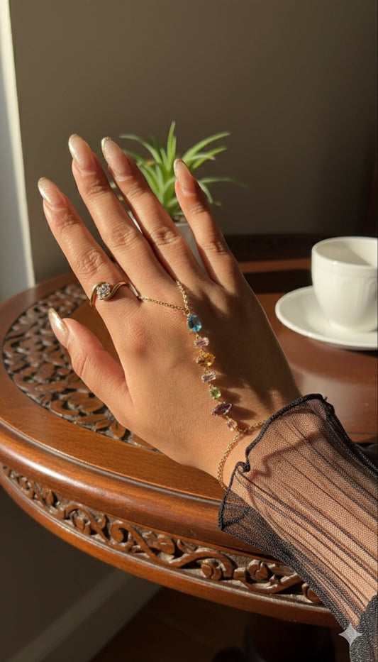 Crystal hand chain