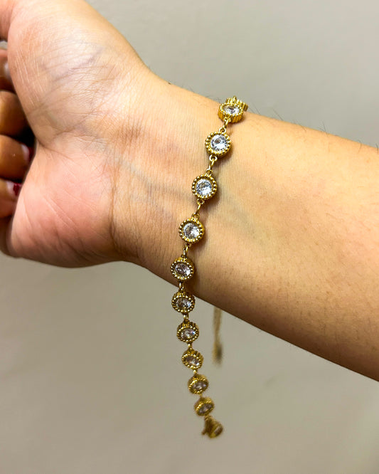 Round stone chain bracelet desi x videshi collection