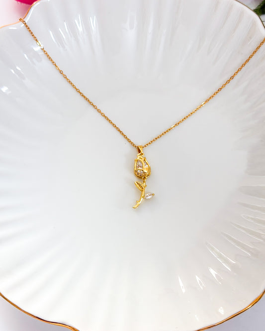 Studded tulip necklace