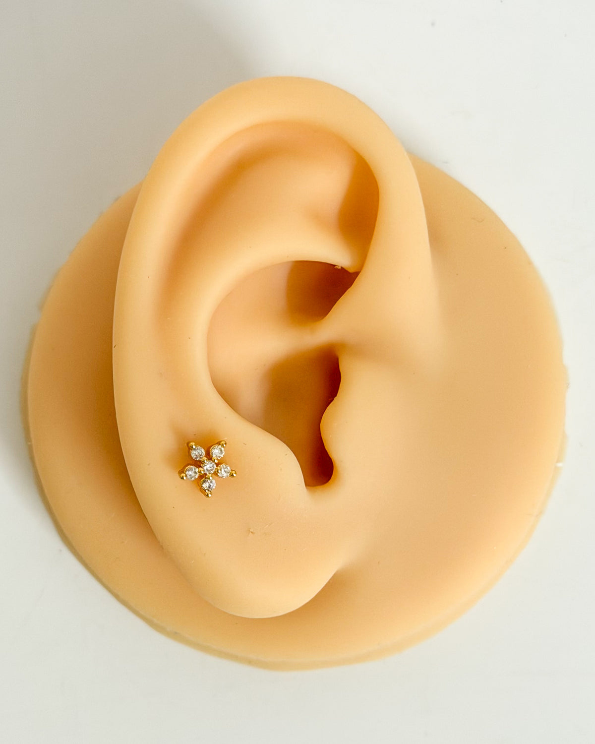 Mini five petal flower ballback studs