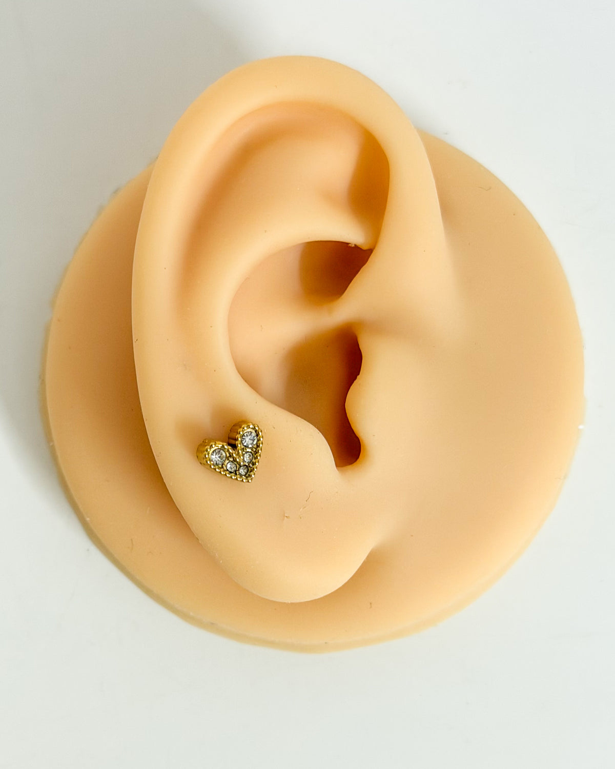 Studded heart ballback studs (Ss)