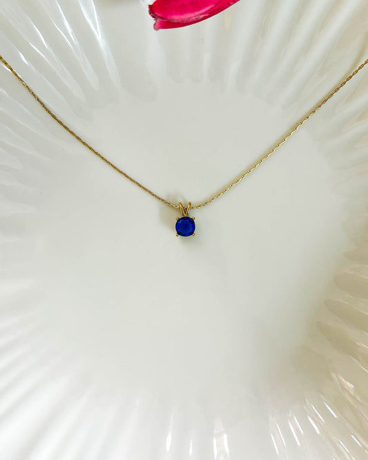 Blue stone necklace