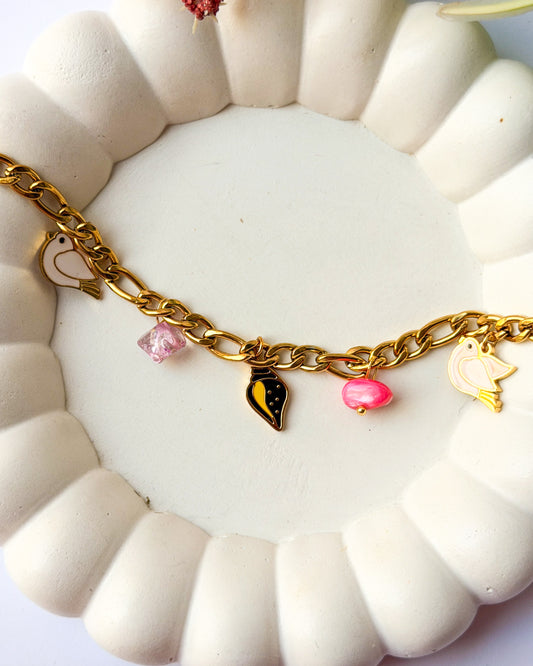 Birdie charm bracelets