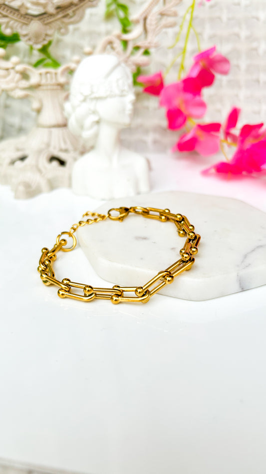 Thick link chain bracelet