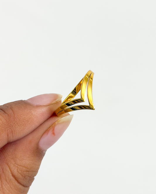 Two layer v ring
