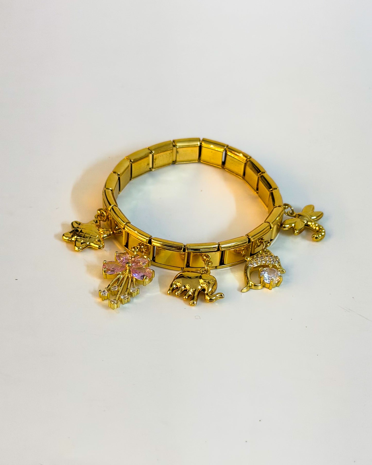 Pink bunch , Italian charm, bracelets