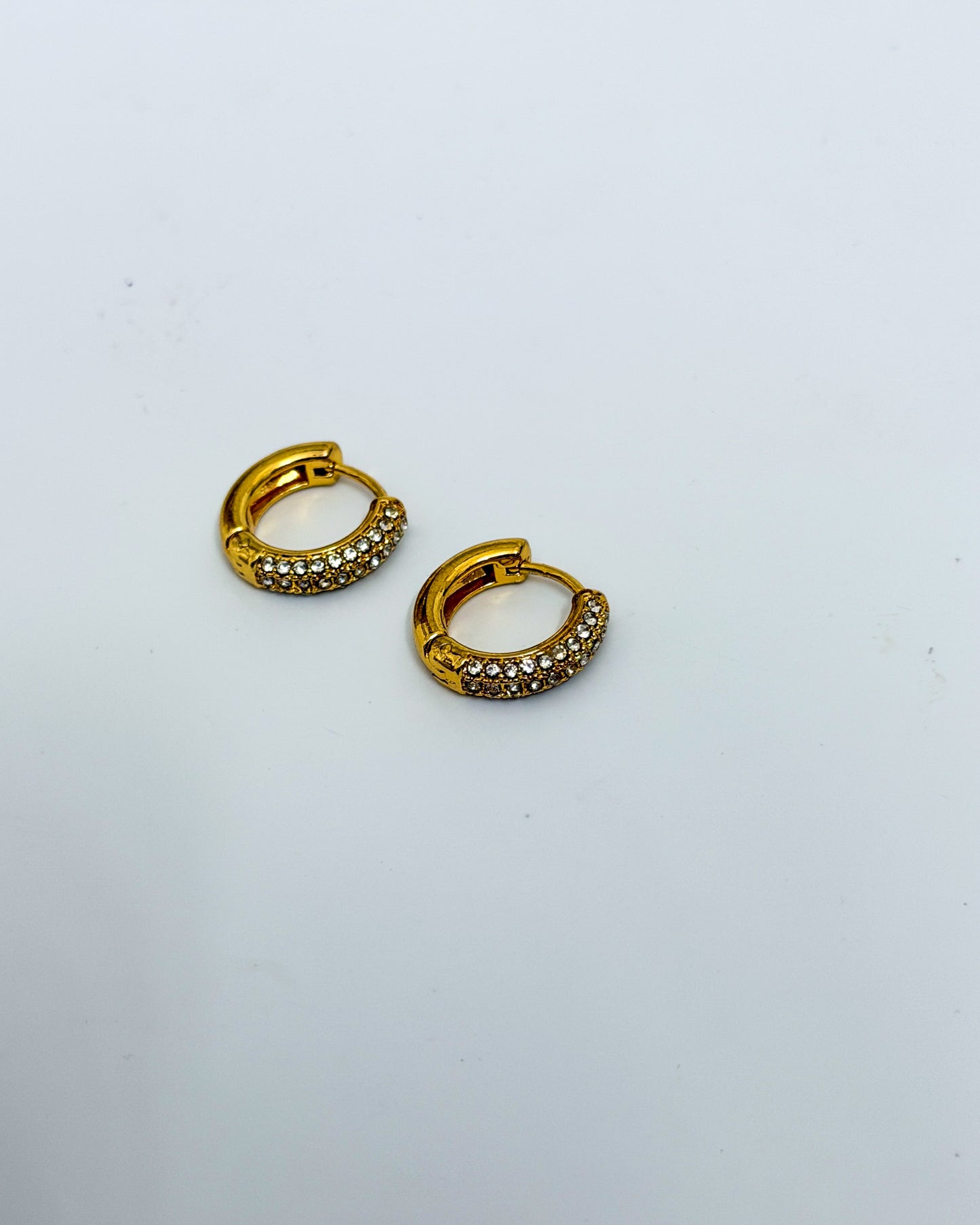 Small huggies with loaded studs