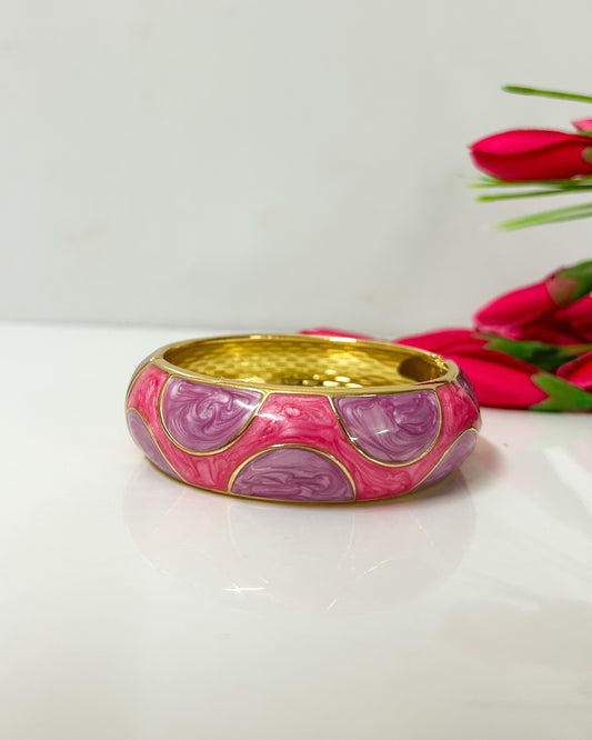 Pink+ purple wavy Italian bracelet