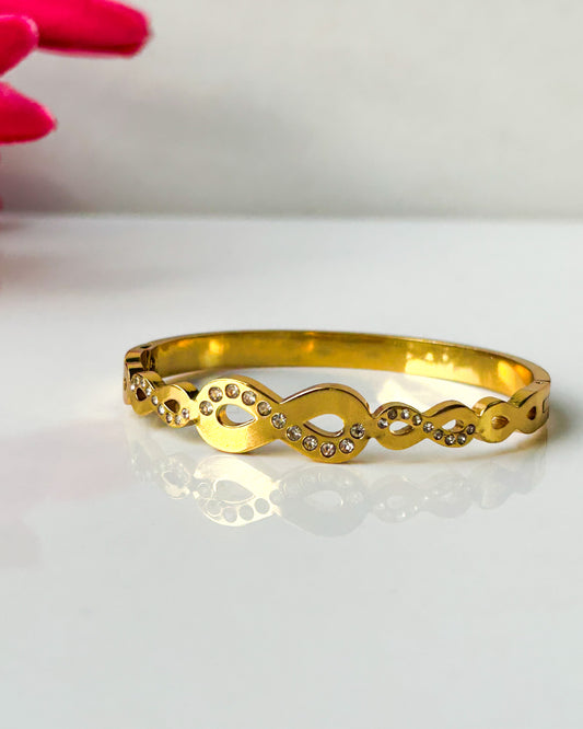 Studded infinity thin wrist/ baby size bracelets