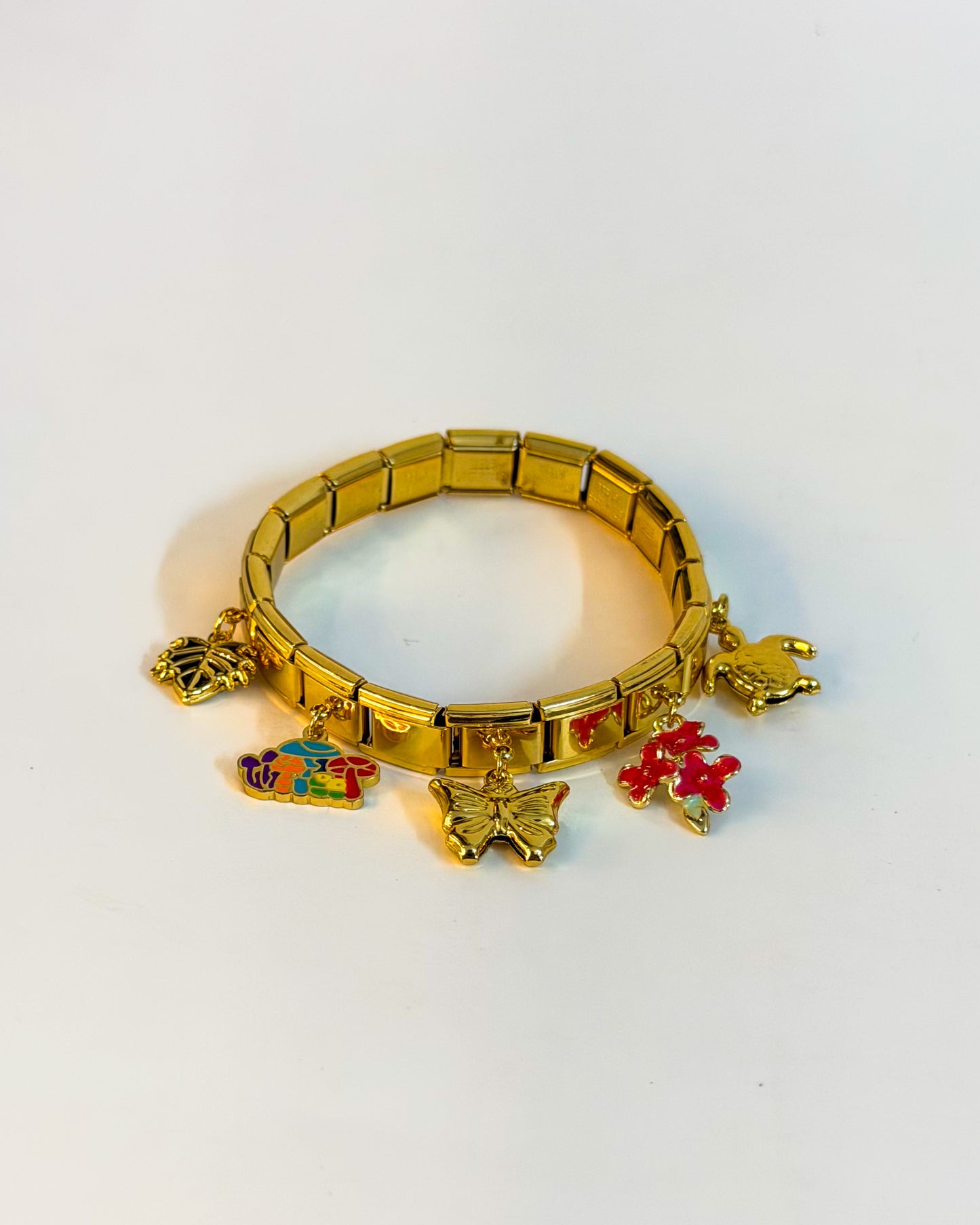 Floral Italian charm bracelets