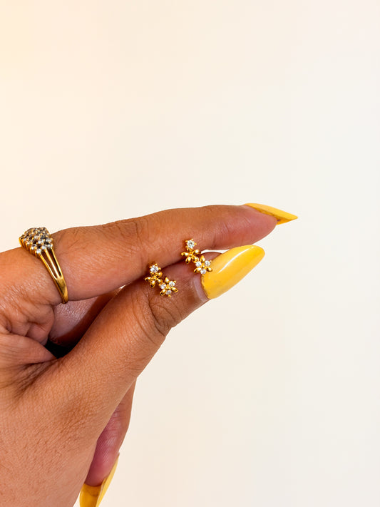Floral climber ball back studs
