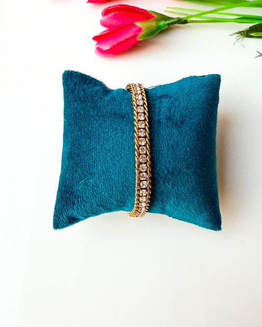 Gold layered tennis bracelet