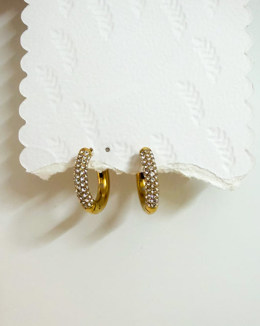 Medium Luxe shine hoops