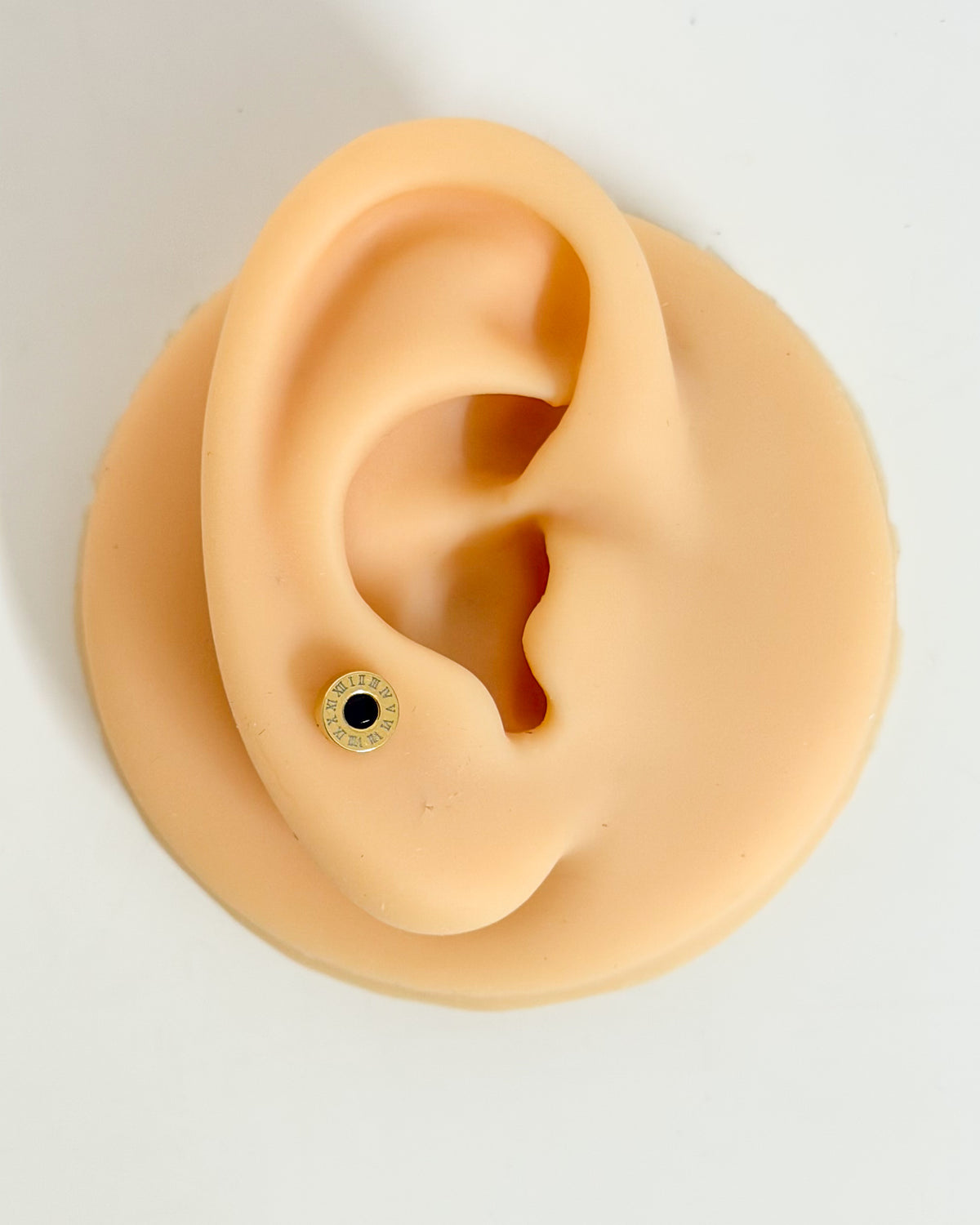 Roman number ball back studs