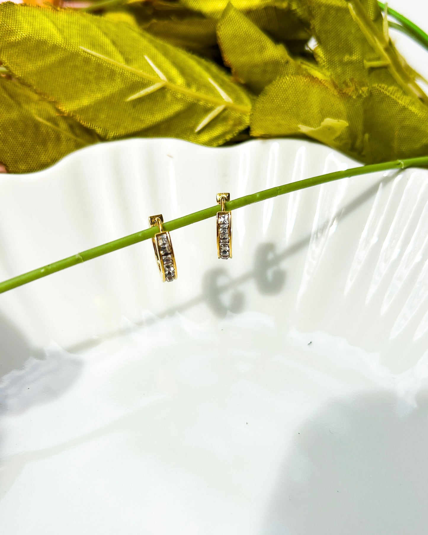 small studded hoops