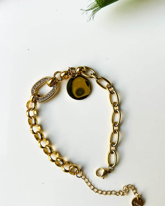 Adjustable link chain bracelet