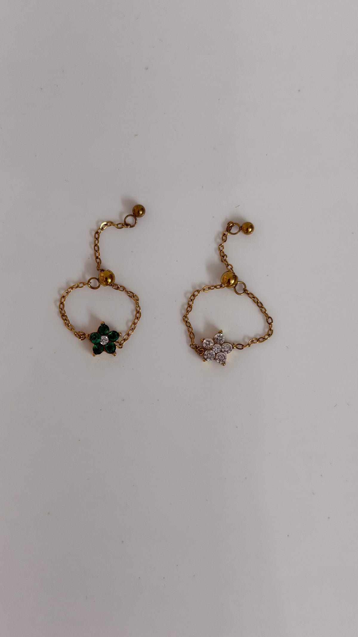 Floral adjustable chain ring