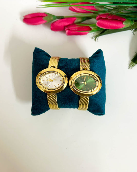 Vintage oval thin wrist baby size watch