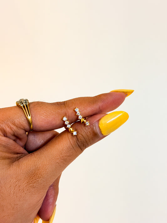 Heart star ball back studs