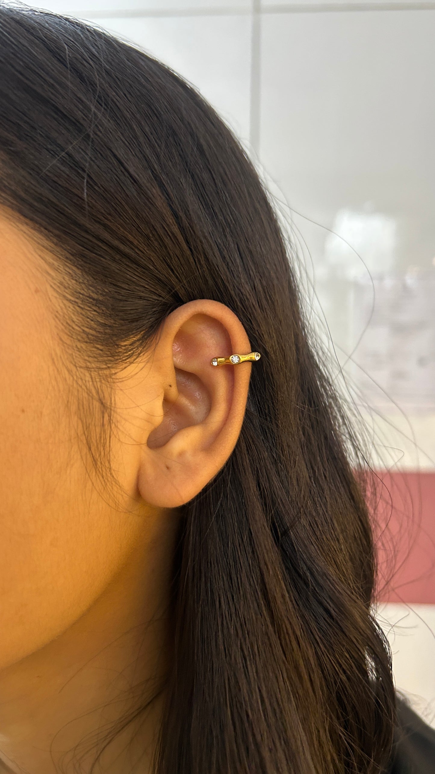 Dainty spark no piercing press on Earcuff- single