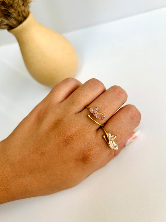 Three stone adjustable ring
