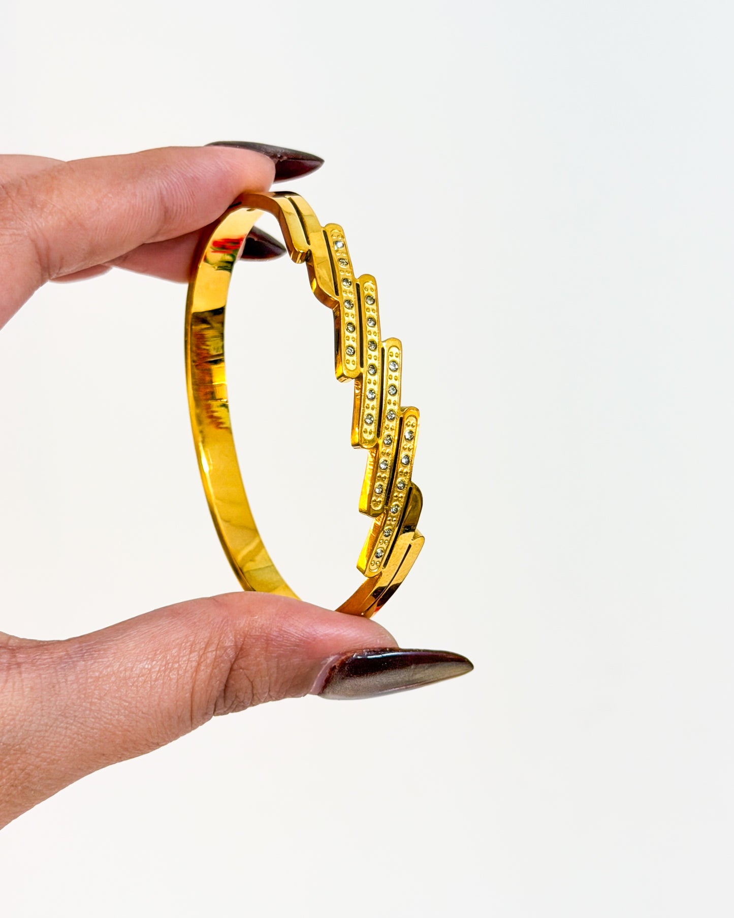 Geometric wavy bracelet