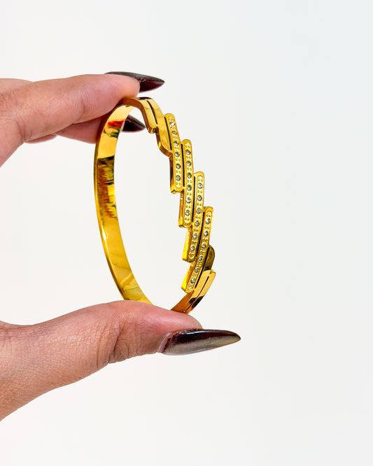 Geometric wavy bracelet