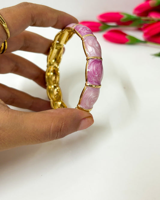 Bubbly purple Italian bracelet