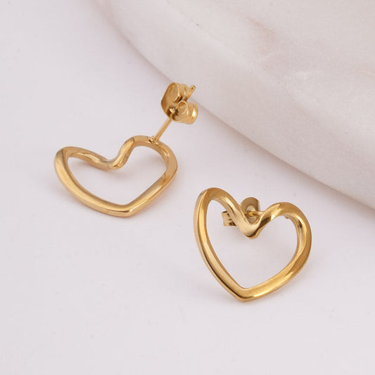 Loop heart statement, earring