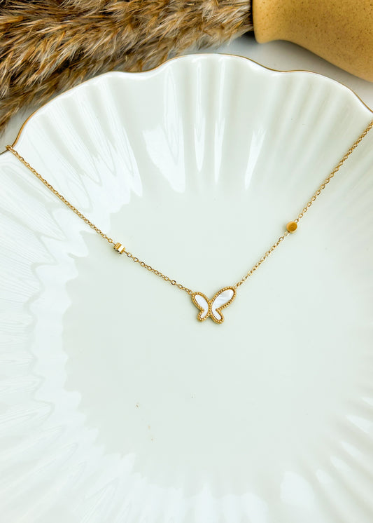 Dainty butterfly necklace